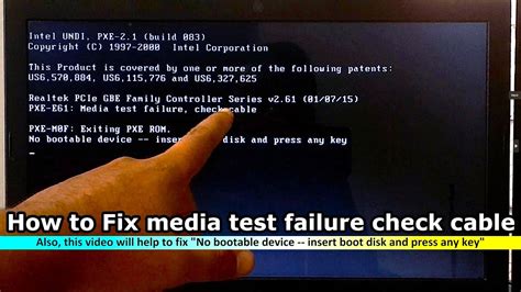 Media Test Failure, Can't Boot 